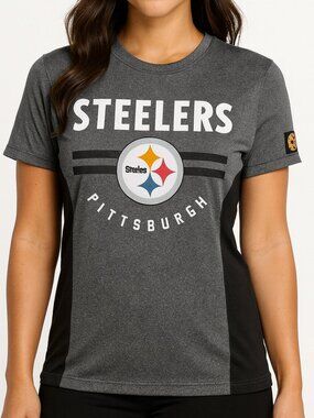 NFL Team Apparel Pittsburgh Steelers Women’s Shirt | Size S | Gray & Black